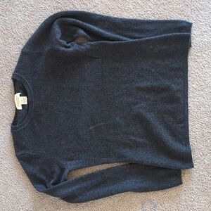 Peck & Peck 100% cashmere sweater dark heather grey size M with minor defect